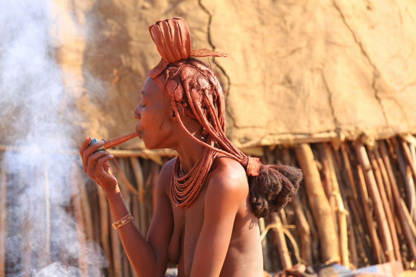 Himba tribe from far north, Namibia