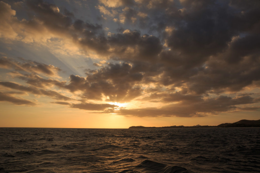 sunset near Manta Ray passage