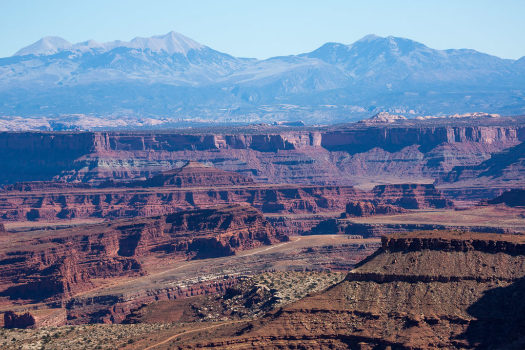 White capped mountains of salt