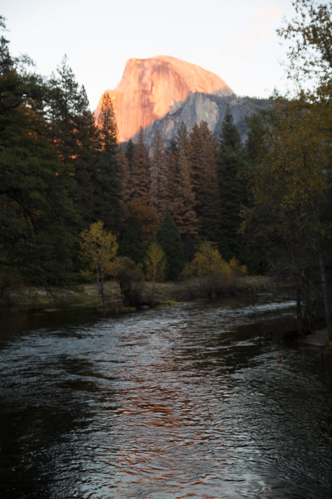 Sunset looking toward half dome rock