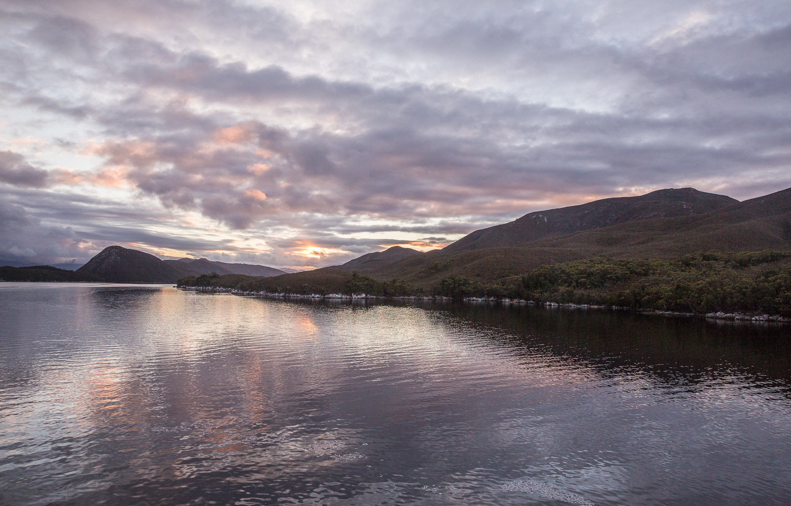 Sunrise Port Davey Tasmania